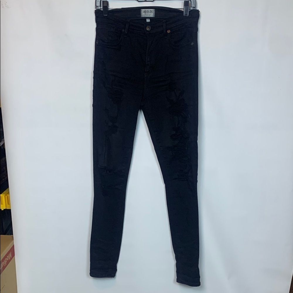 Agolde black distressed jeans, Size 27